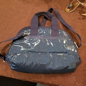 Shimmery blue purse